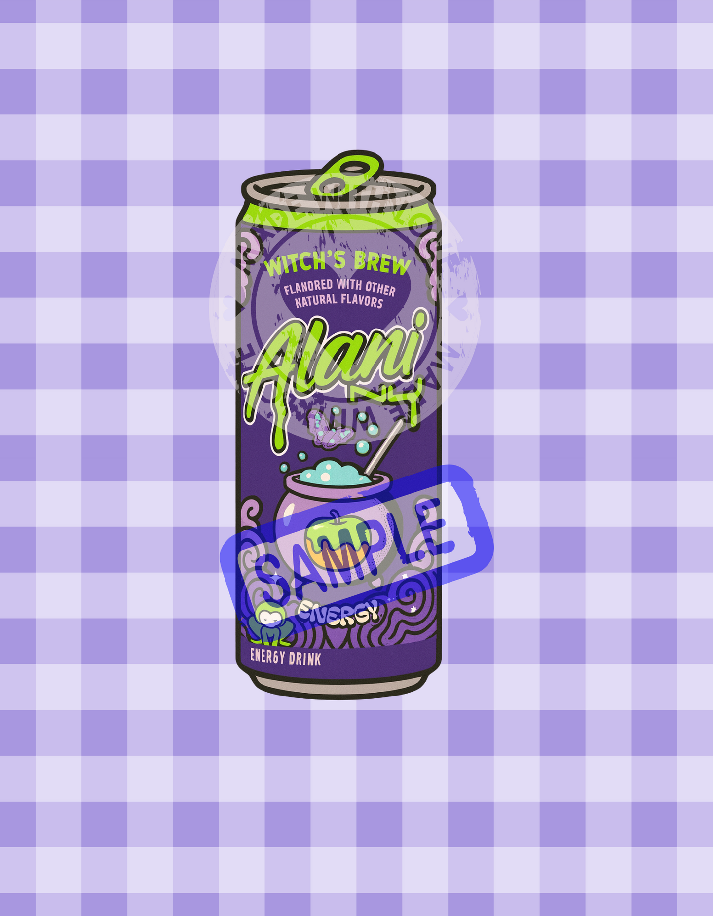 Cartoon Alani Nu Energy Drink Cans – Digital Download Sticker Set (PNG & SVG)