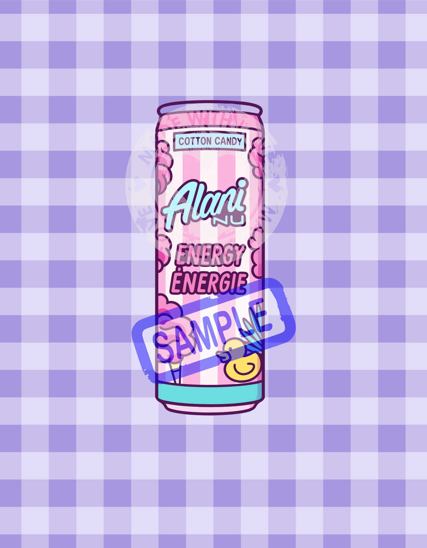 Cartoon Alani Nu Energy Drink Cans – Digital Download Sticker Set (PNG & SVG)